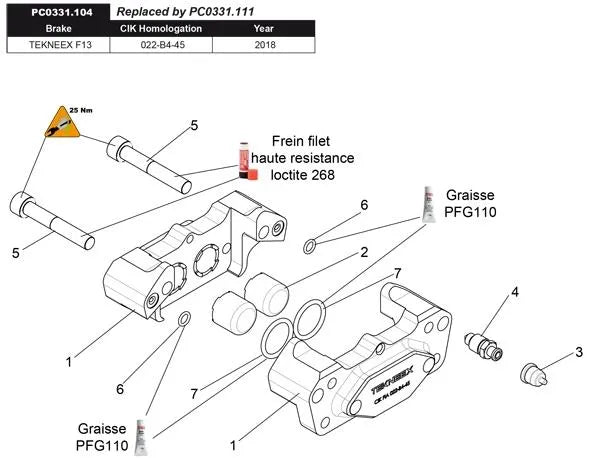 08 Bremszange hinten mit 4 PISTONS Ø20-F13 2018