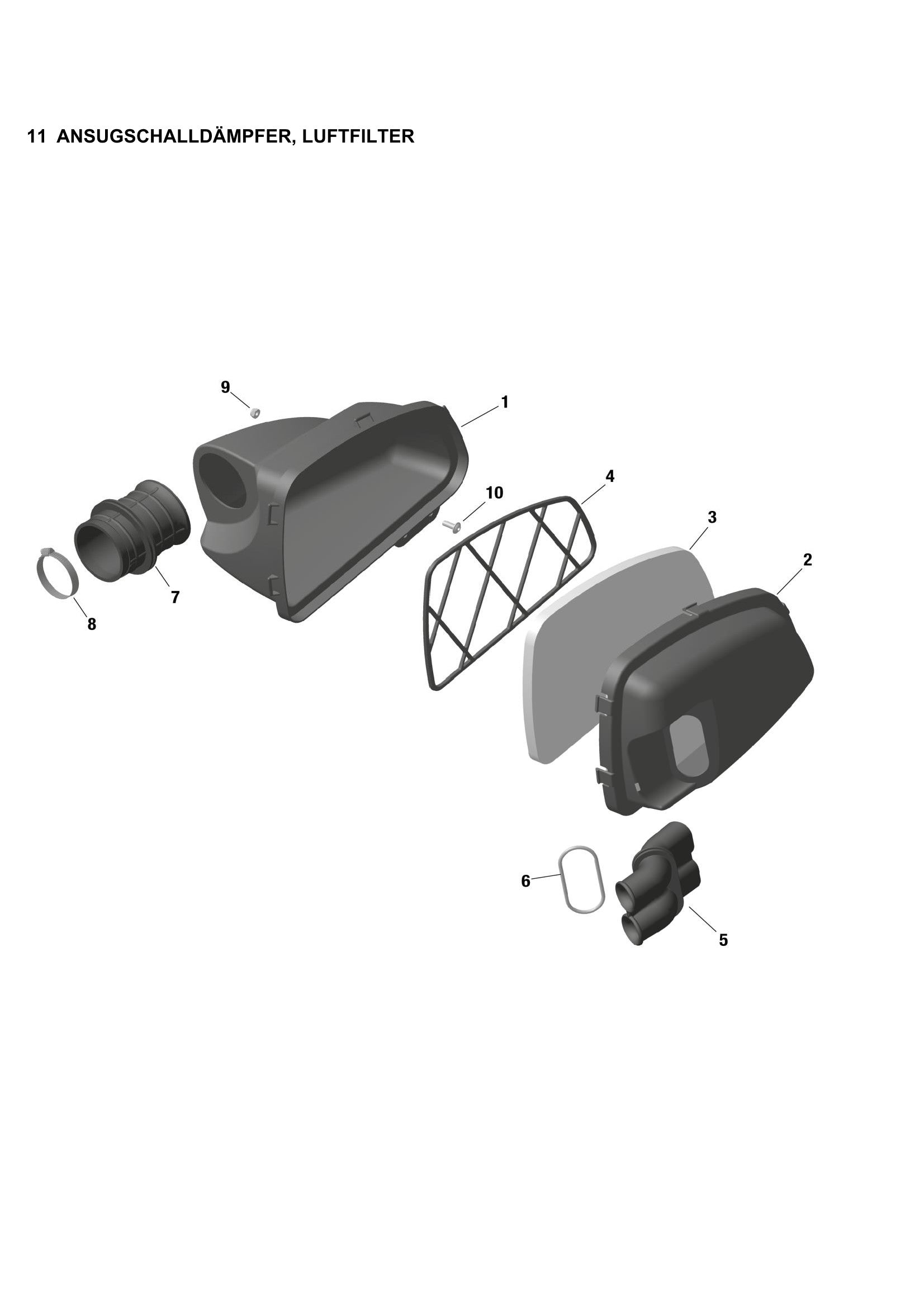 11 DD2 ANSUGSCHALLDÄMPFER, LUFTFILTER