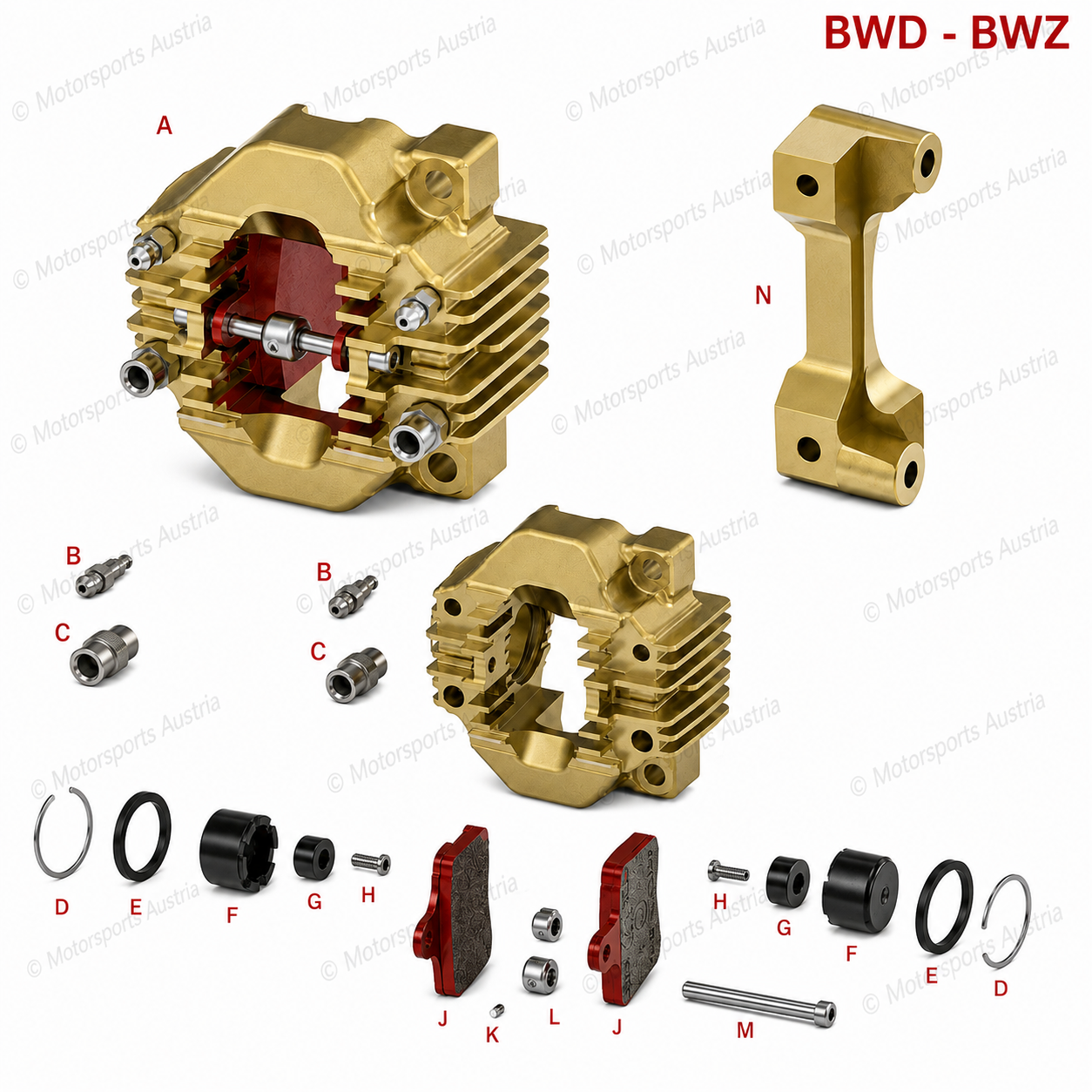 Bremszange hinten BWD - BWZ