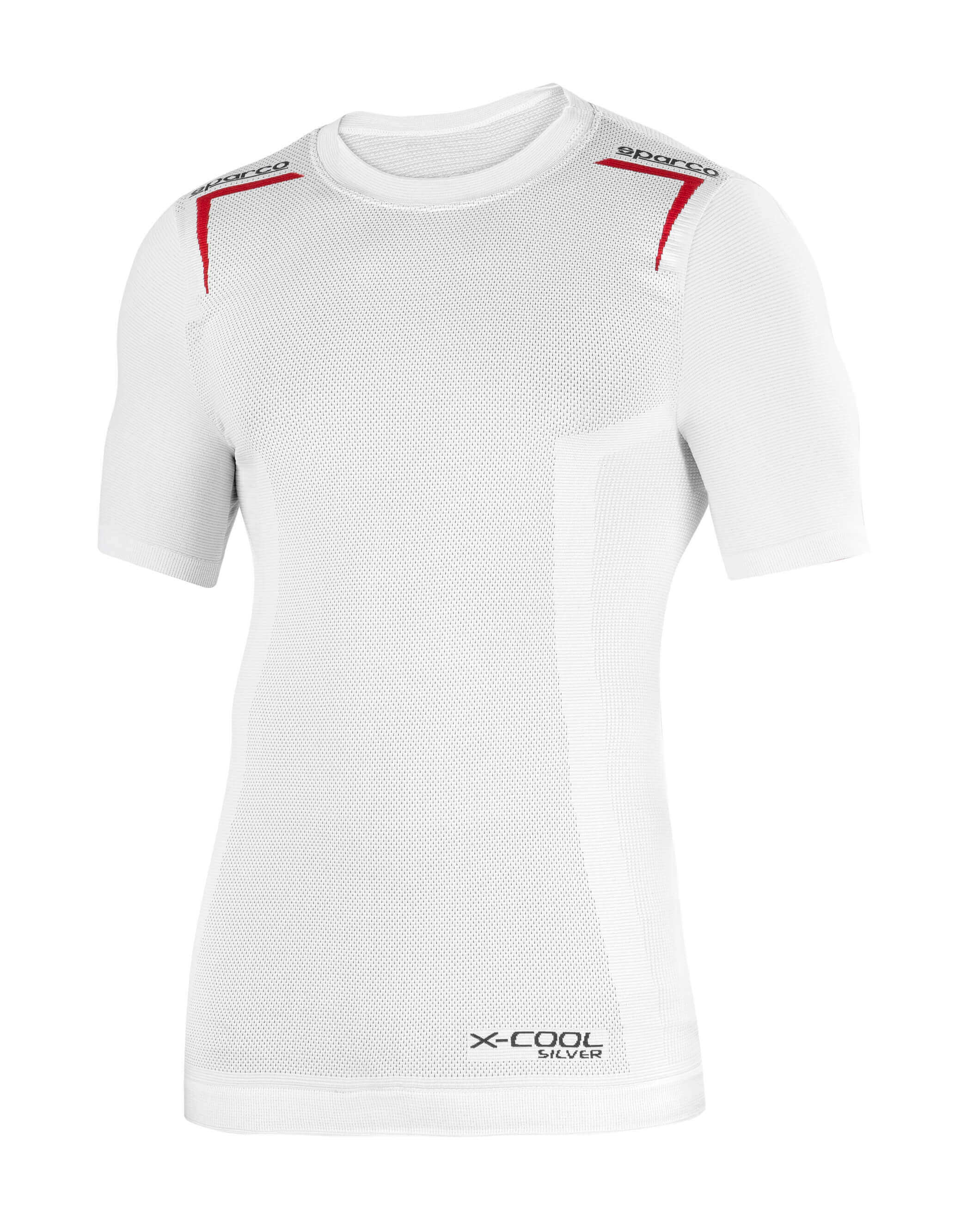 Sparco T-Shirt K-Carbon weiß/rot Größe XL