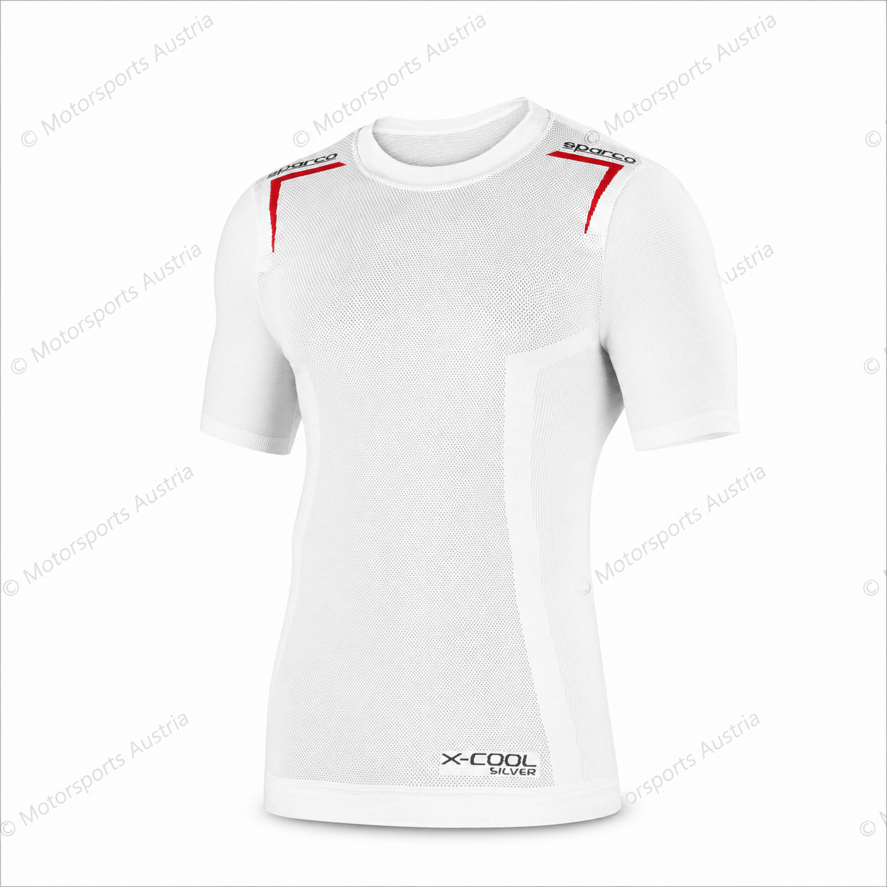 Sparco T-Shirt K-Carbon weiß/rot Größe XL