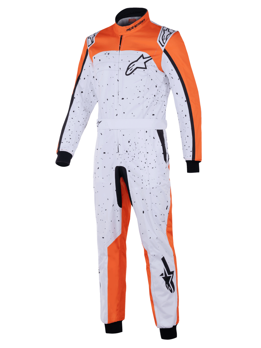 2026 KMX-9 V3 Grapic 6 Kart Rennanzug  weiß/orange/schwarz