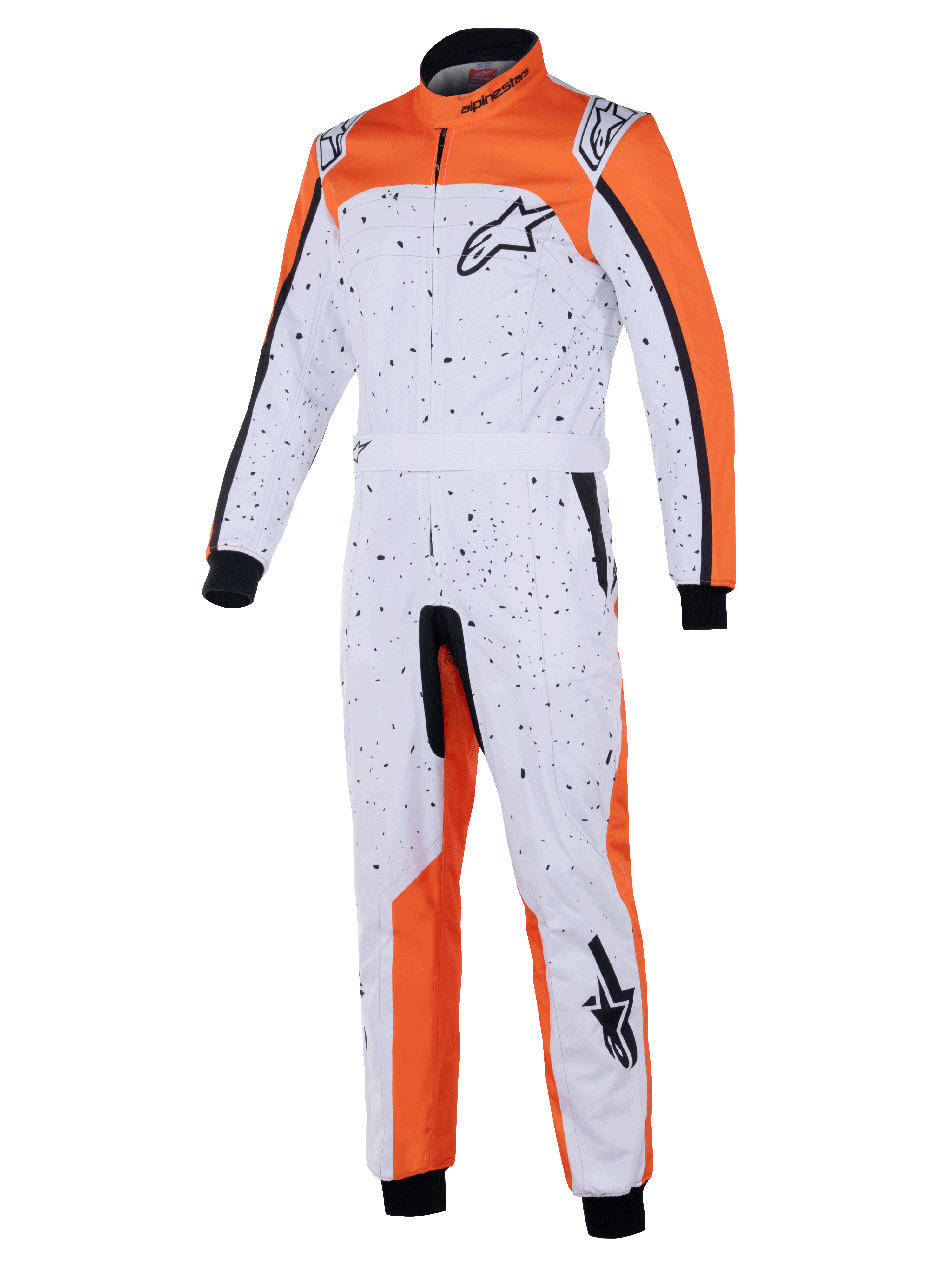 2026 KMX-9 V3 Grapic 6 Kart Rennanzug  weiß/orange/schwarz