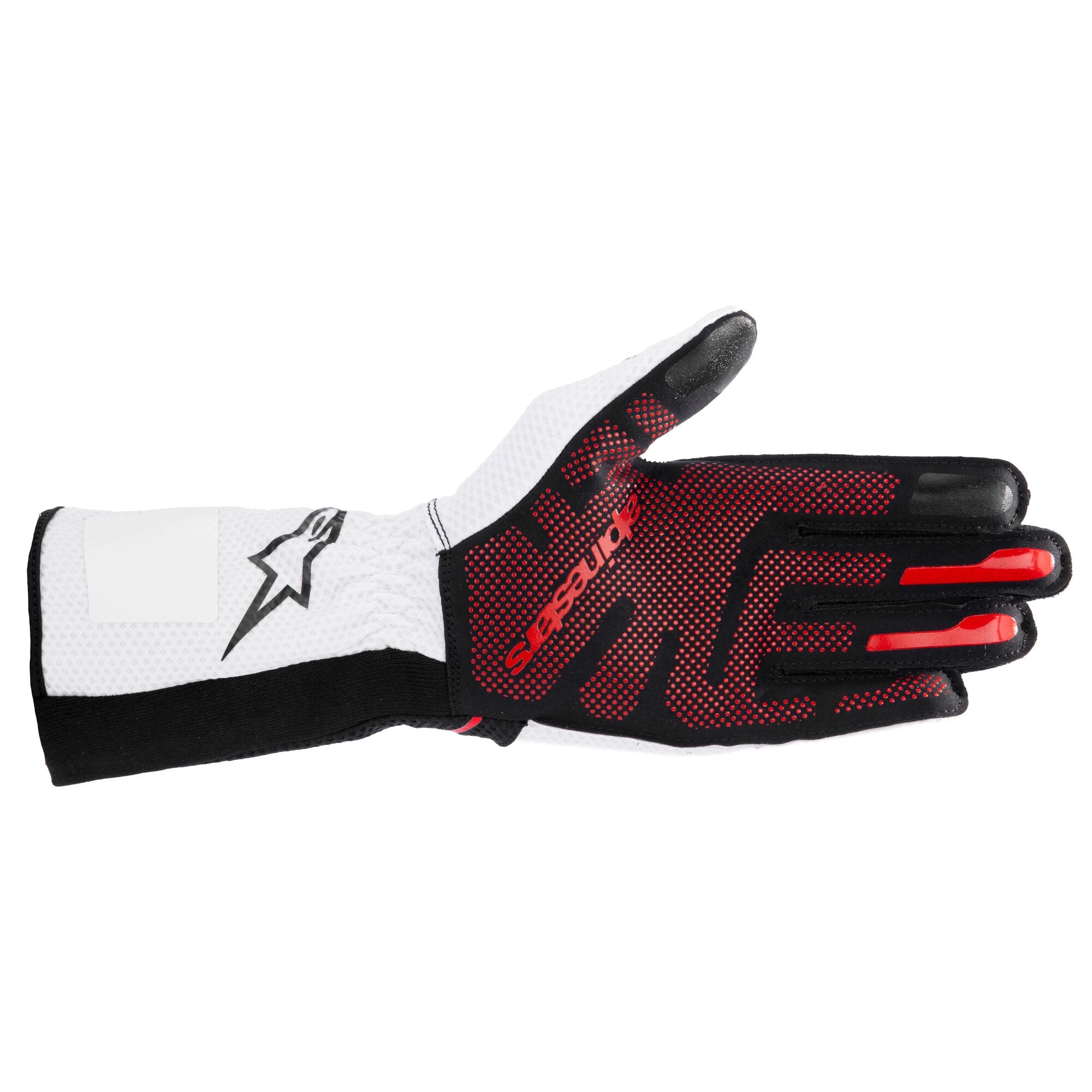 2026 Tech-1 KX V4 Handschuhe schwarz/weiß/rot Homologiert FIA 8877-2022
