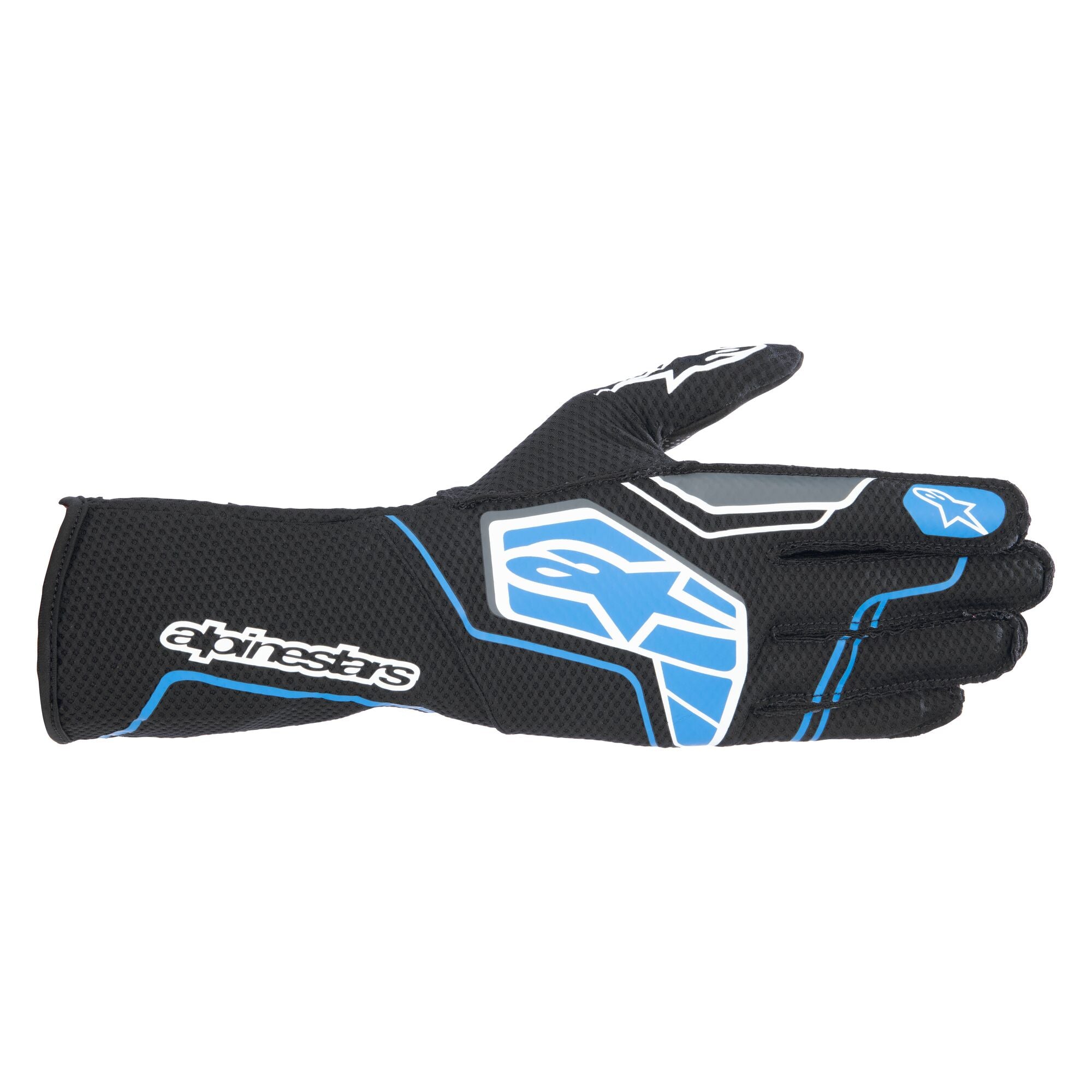 2026 Tech-1 KX V4 Handschuhe schwarz/blau Homologiert FIA 8877-2022