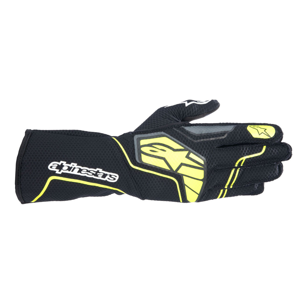 2025 Tech-1 KX V4 Handschuhe grau/schwarz/gelb fl Homologiert FIA 8877-2022