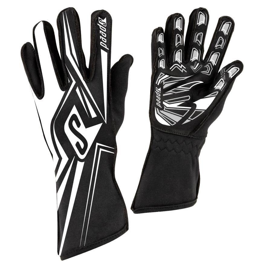 Speed Kart Handschuhe schwarz/weiß