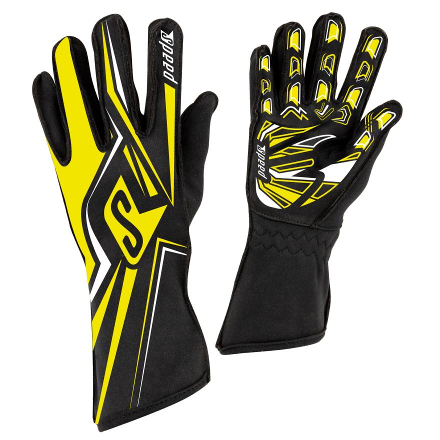 Speed Kart Handschuhe schwarz/neongelb