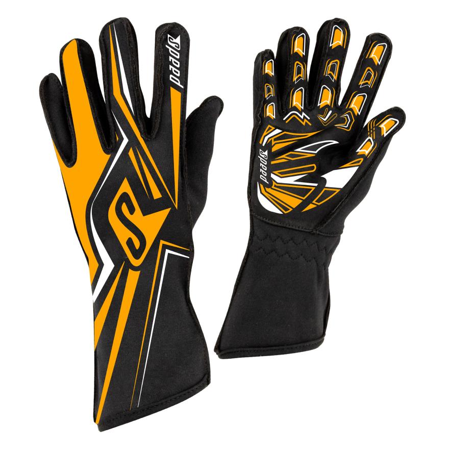 Speed Kart Handschuhe schwarz/neonorange