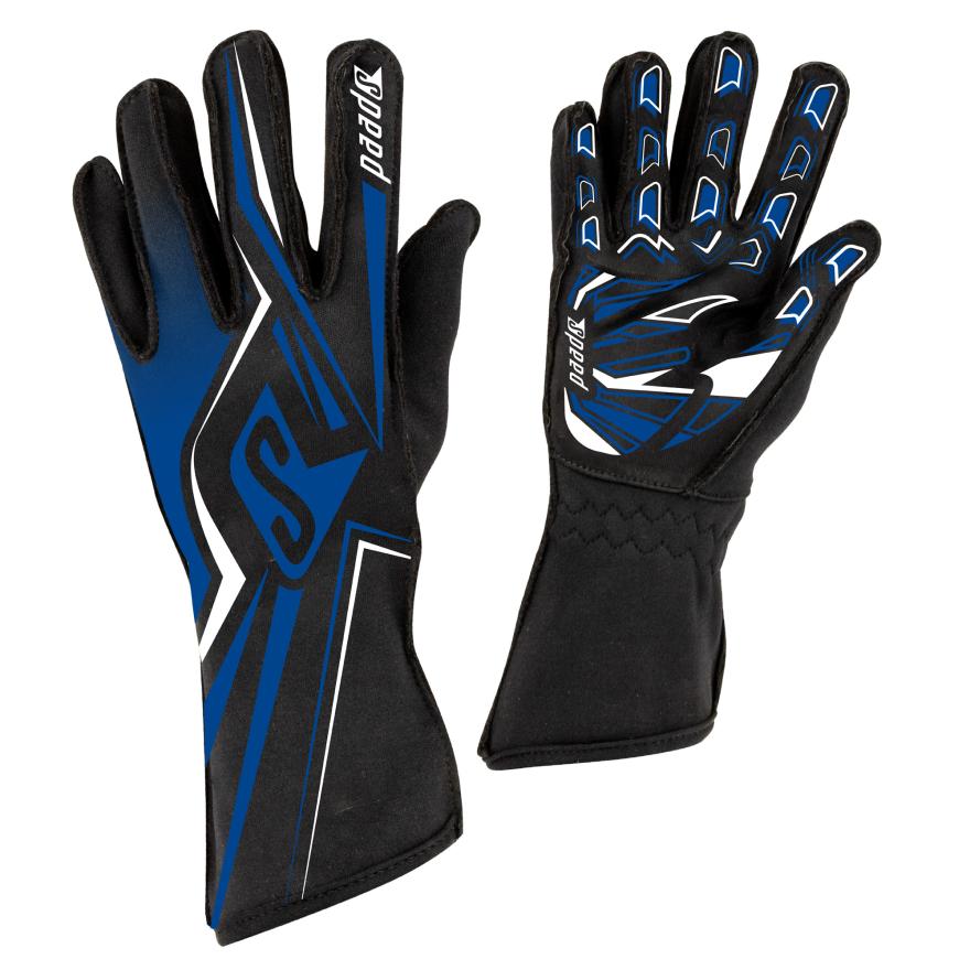 Speed Kart Handschuhe schwarz/blau