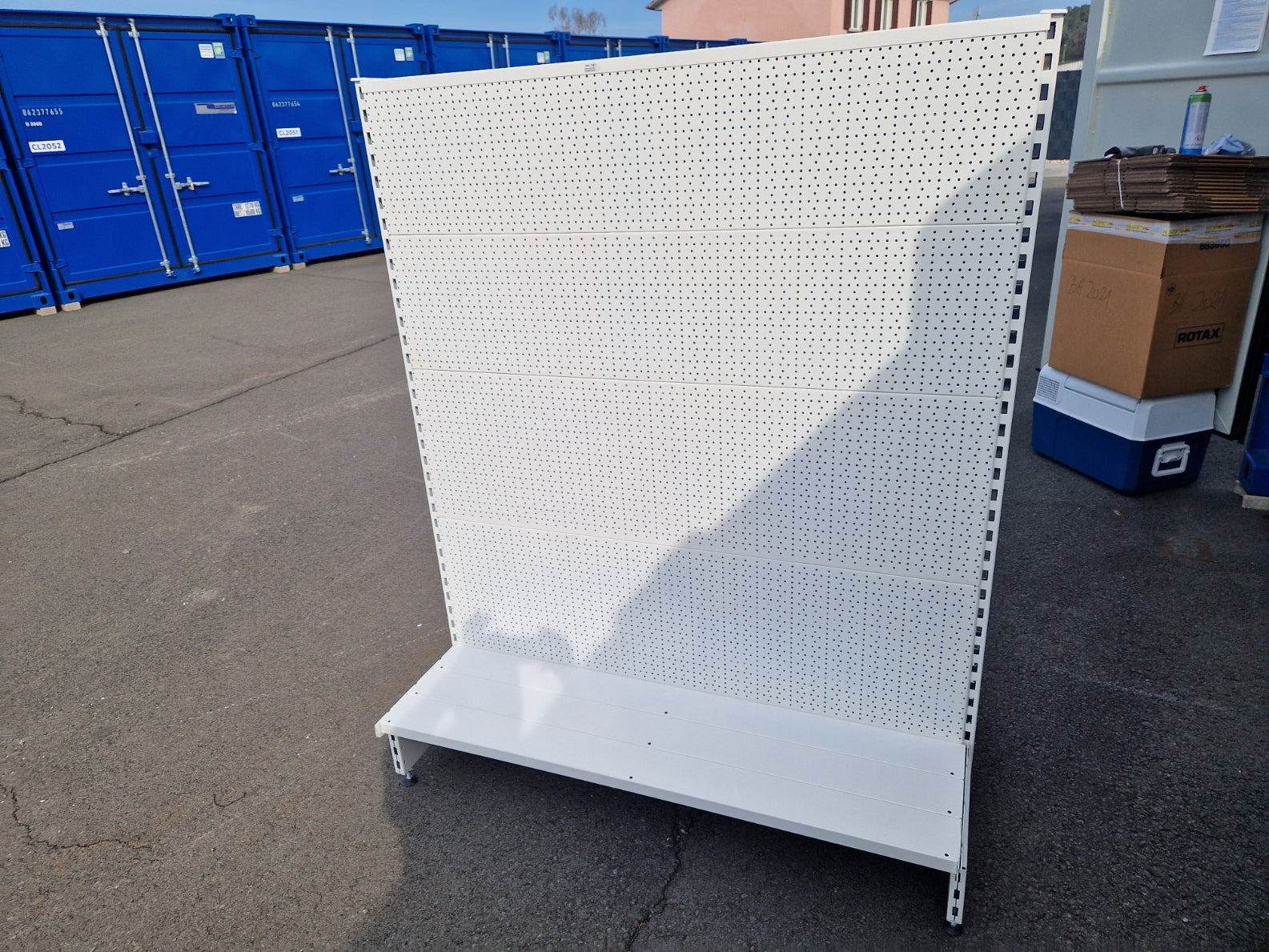 Lochregal 2-Seitig weiß 126x157x76 Norm Lochabstände wie NEU