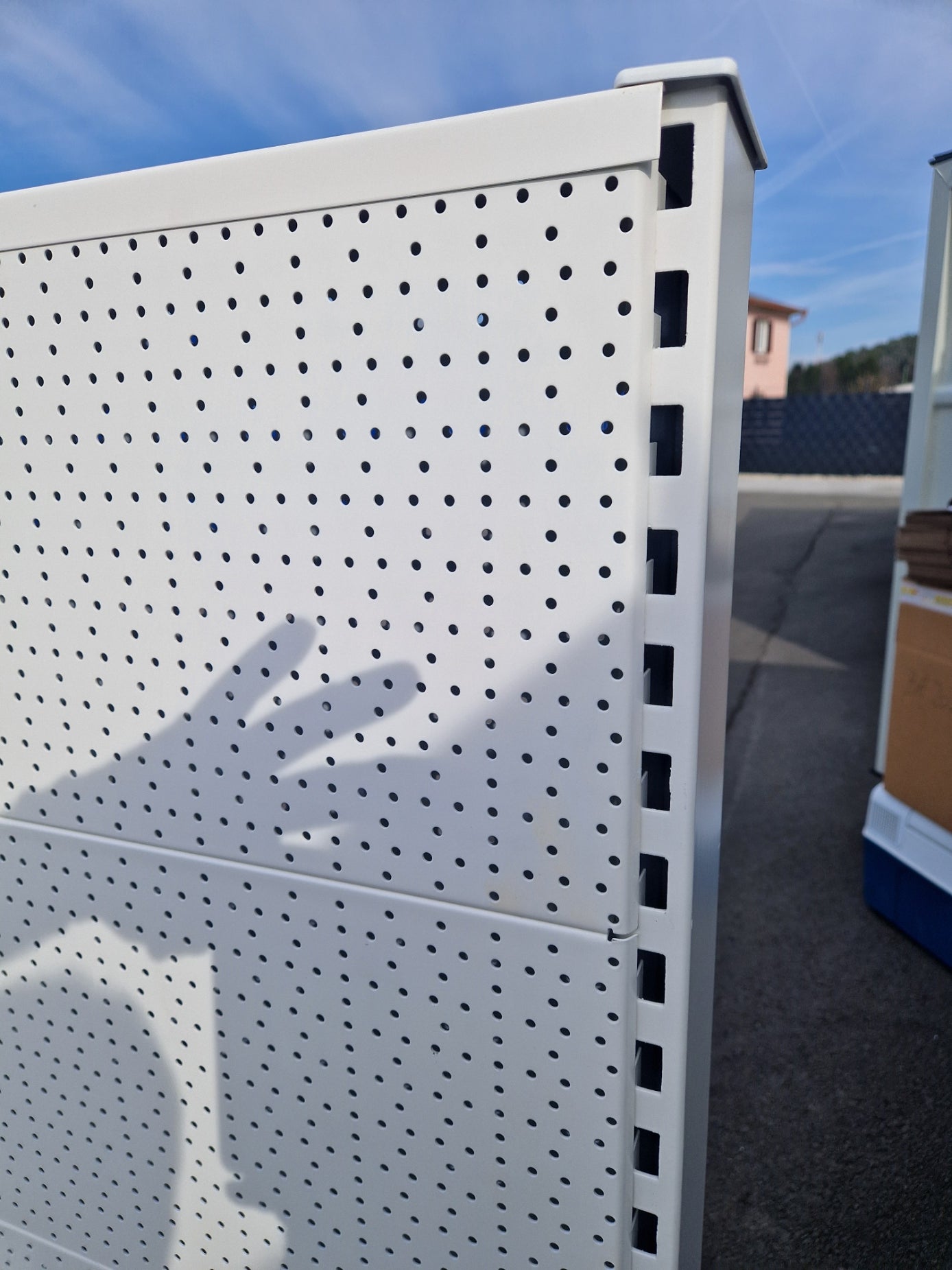 Lochregal 2-Seitig weiß 126x157x76 Norm Lochabstände wie NEU