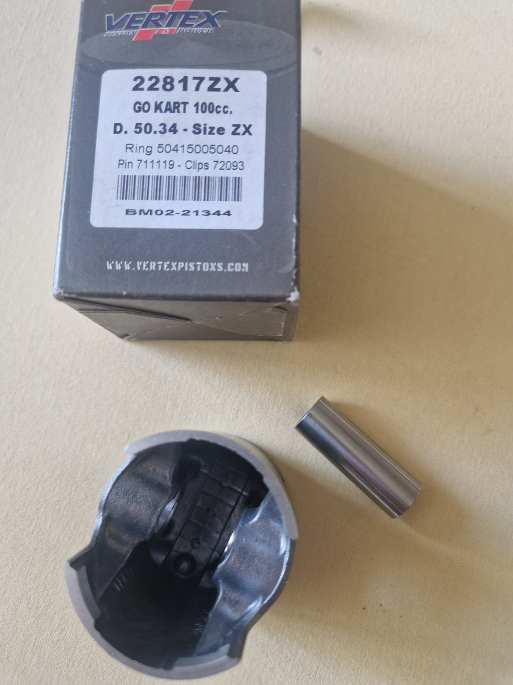Vertex 100ccm GO KART Kolben 50,34 Type:22817ZX