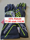 Alpinestars Tech-1 Race V2 Handschuhe schwarz/ gelb FIA Größe L