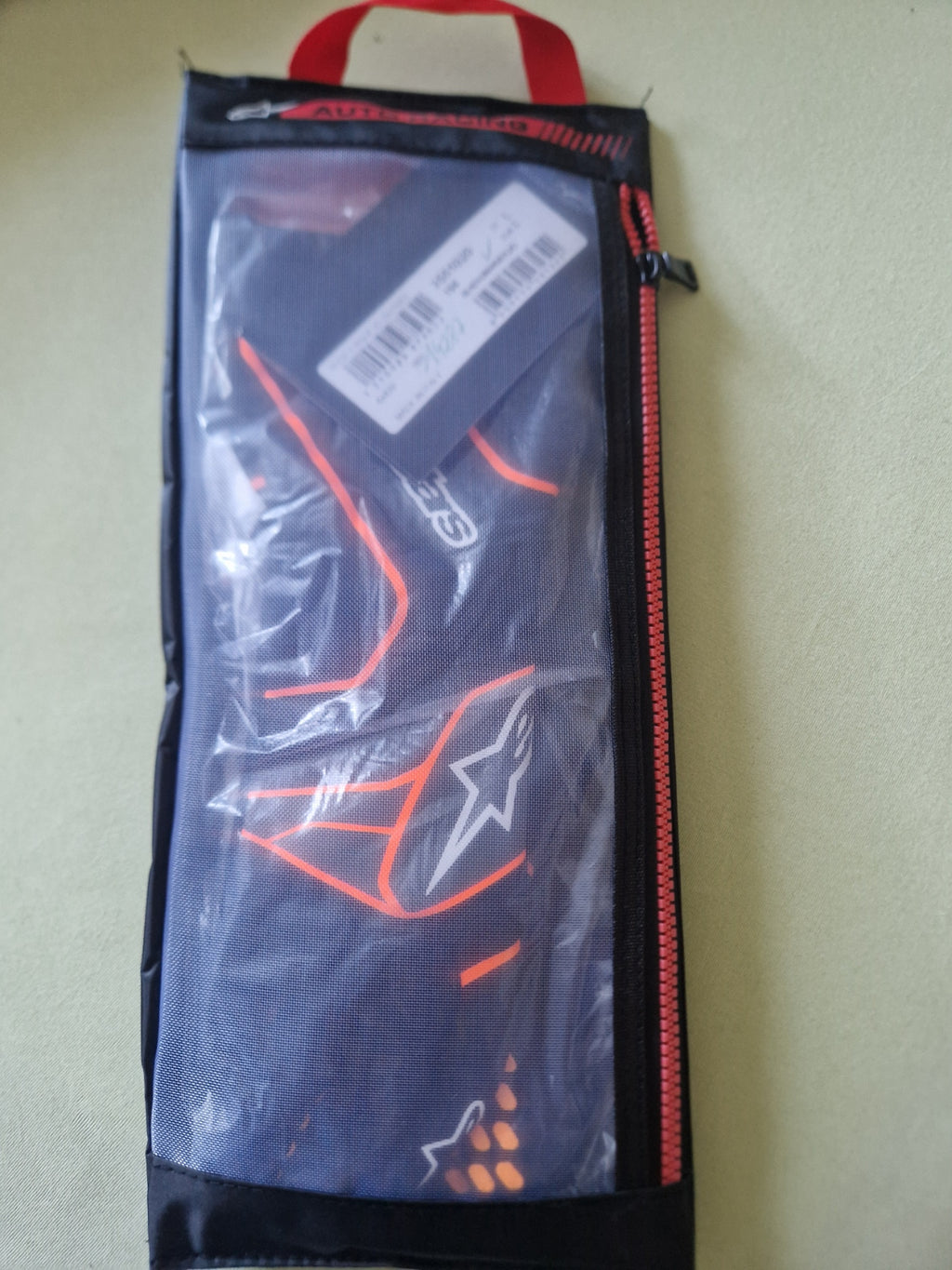 Alpinestars Tech-1 Race V2 Handschuhe schwarz/ orange FIA Größe L