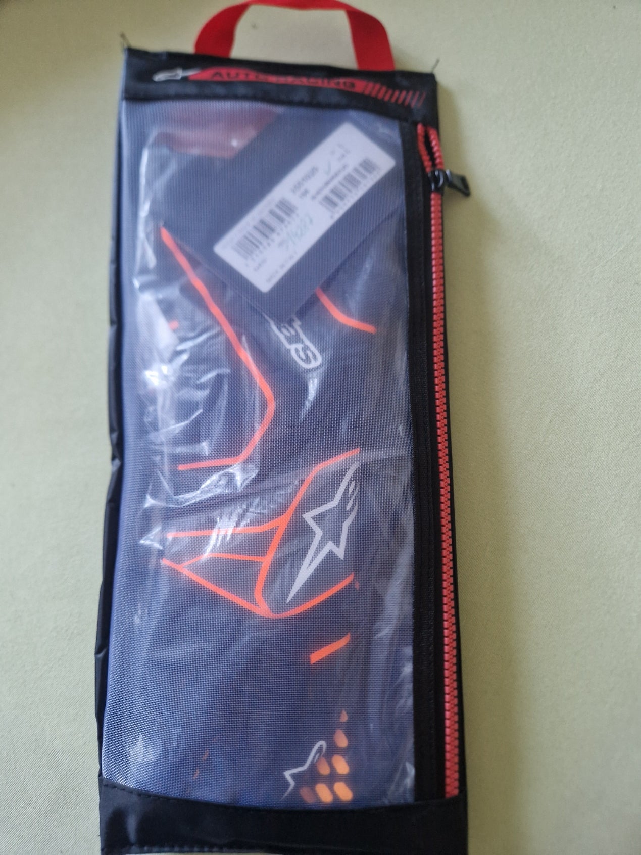 Alpinestars Tech-1 Race V2 Handschuhe schwarz/ orange FIA Größe L