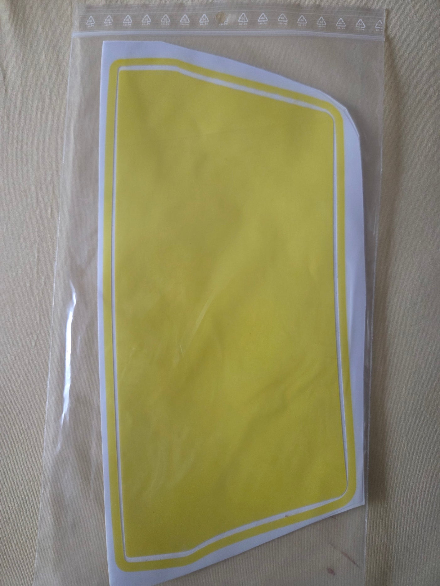 Heckspoiler Aufkleber für MINI/MICRO Karts gelb
