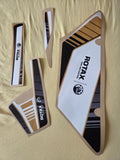 Kühlersticker für Rotax JUNIOR/SENIOR Weiß/Gold matt