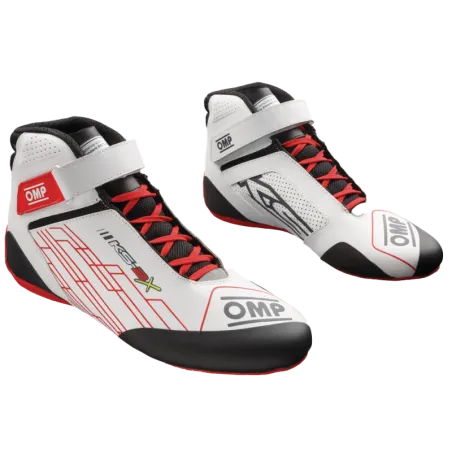 OMP KS-2X Rennschuhe weiß/rot FIA Homologiert